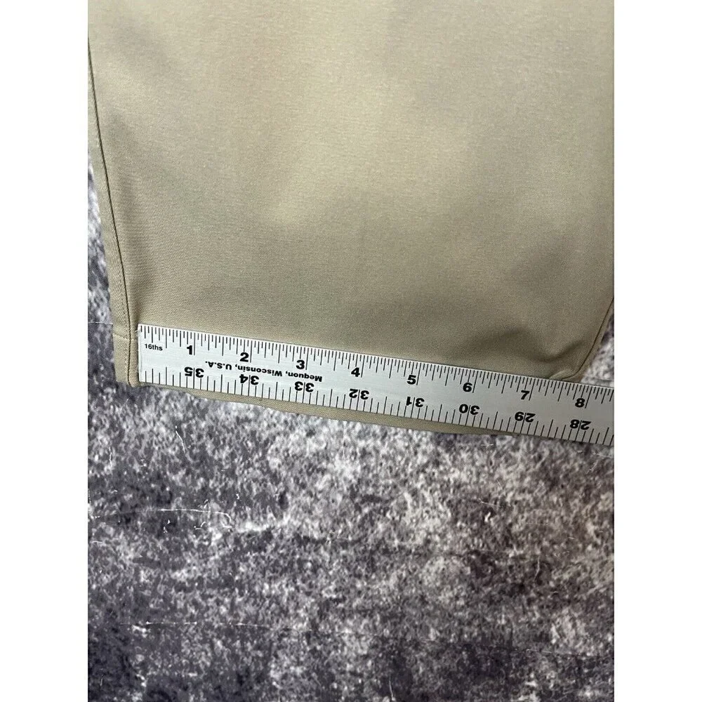 Adidas Pants Mens 34 X 32 Climalite Golf Tan Flat Front‎ Lightweight Preppy Club